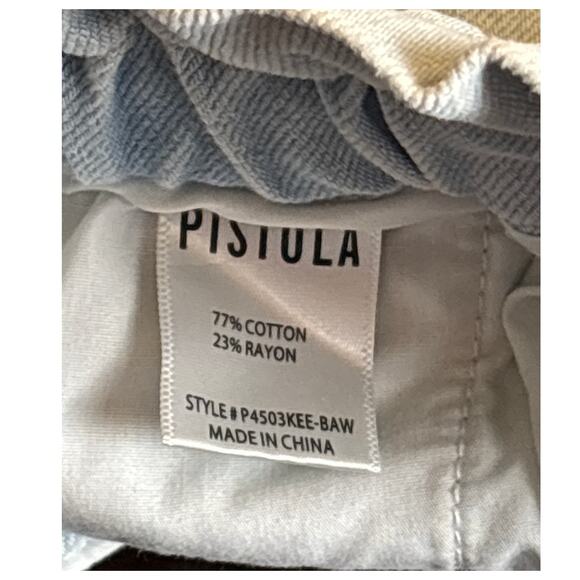 PISTOLA Paper Bag Waist Cooper Blue Denim Pull-on Shorts Size Small - Picture 8 of 9